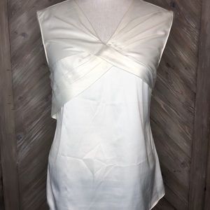 Ann Taylor cream tank top size 2